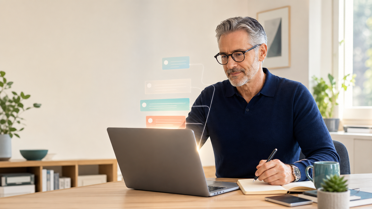 an experienced professional confidently directing AI-assisted work